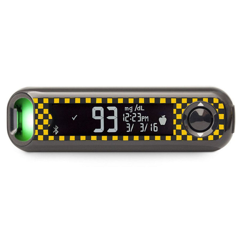 Peelz Charlie Check Bayer Contour© Next One Glucometer Sticker - Pump Peelz Peelz/Stickers Black