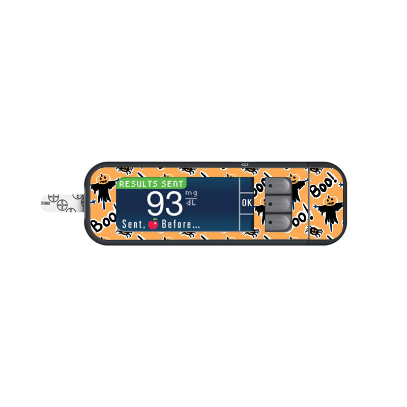 Peelz Pumpkin Boo Bayer Contour Next Glucometer Sticker - Pump Peelz Peelz/Stickers White Smoke