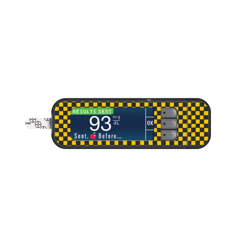 Peelz Charlie Check Bayer Contour Next Glucometer Sticker - Pump Peelz Peelz/Stickers White Smoke