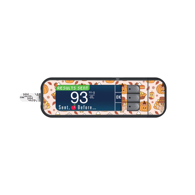 Peelz Cozy Harvest Bayer Contour Next Glucometer Sticker - Pump Peelz Peelz/Stickers White Smoke