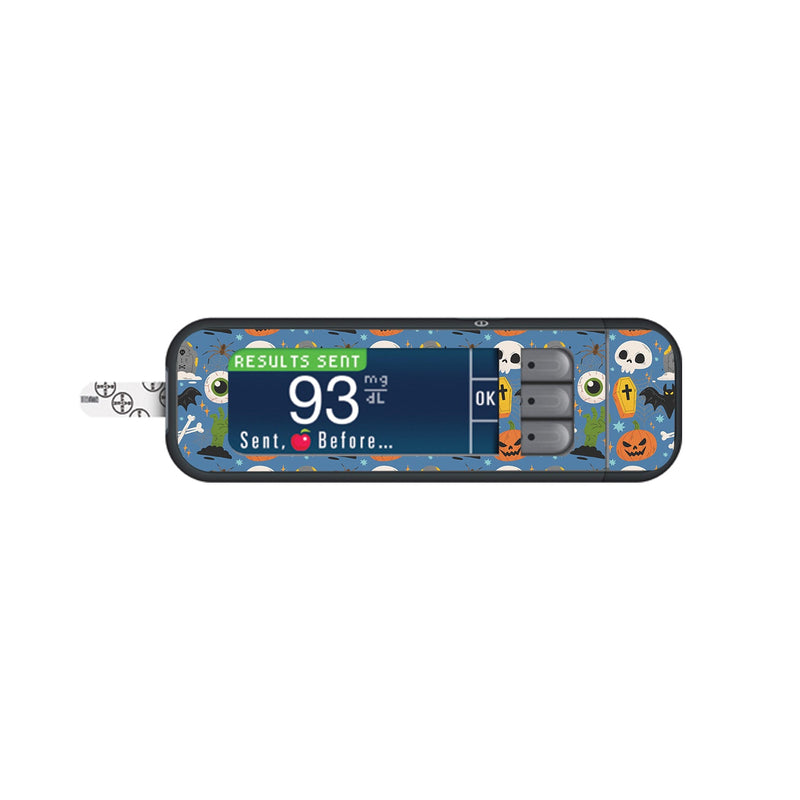 Peelz Spooky Night Bayer Contour Next Glucometer Sticker - Pump Peelz Peelz/Stickers White Smoke
