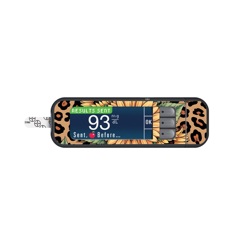 Peelz Wild Sunflower Bayer Contour Next Glucometer Sticker - Pump Peelz Peelz/Stickers White Smoke