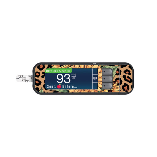Peelz Wild Sunflower Bayer Contour Next Glucometer Sticker - Pump Peelz Peelz/Stickers White Smoke