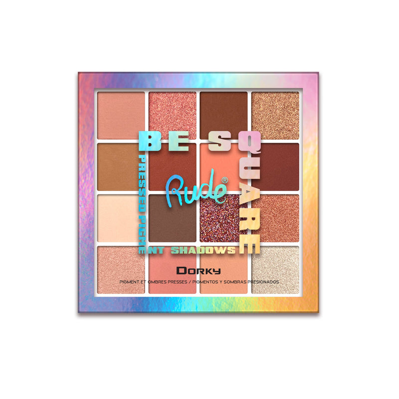 Rude Cosmetics Be Square Pressed Pigments & Shadows - Dorky Eye Shadow Rosy Brown Dorky