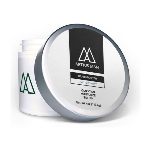 Artius Man Tea Tree Mint Beard Butter – Fresh and Energizing Beard Conditioner (4 oz) Lavender
