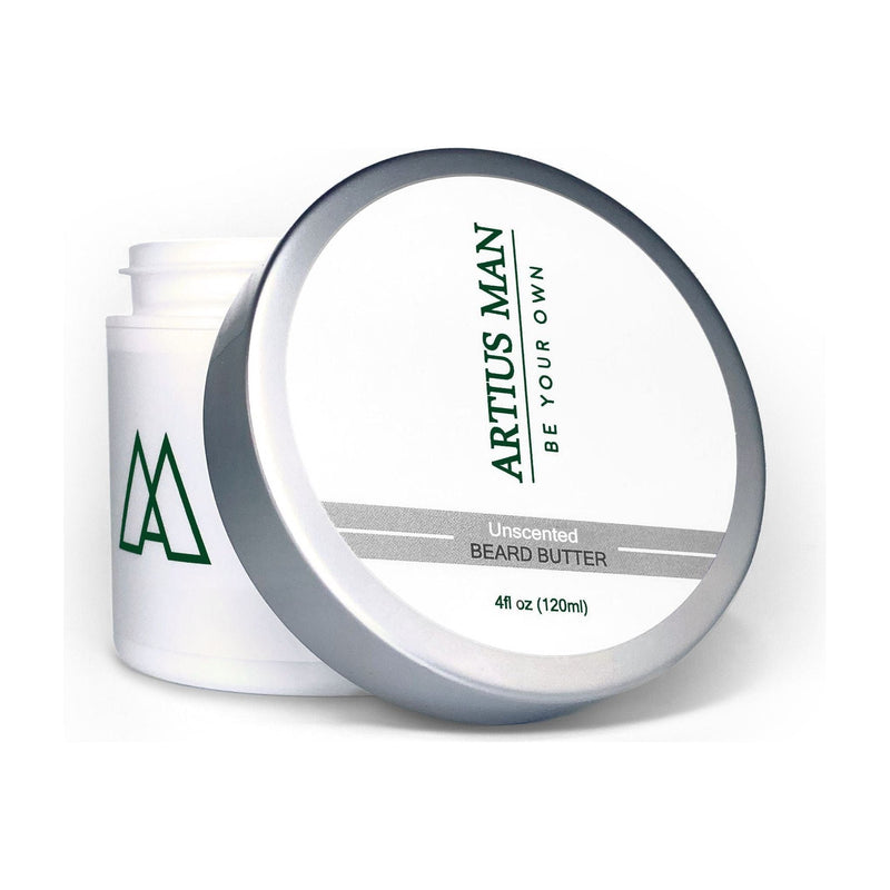 Artius Man Unscented Beard Butter – Deep Conditioning Beard Butter with No Added Scent (4 oz) Lavender
