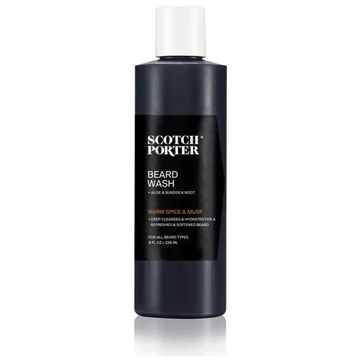 Scotch Porter Scotch Porter Warm Spice & Musk Beard Wash 8oz Beard Wash Light Gray