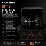 Sydoni Skincare and Beauty SYDONI MEN ULTRA CONDITIONING BEARD BALM | Soften, Hydrate & Tame120ml 4 fl. oz. Men Beard Black