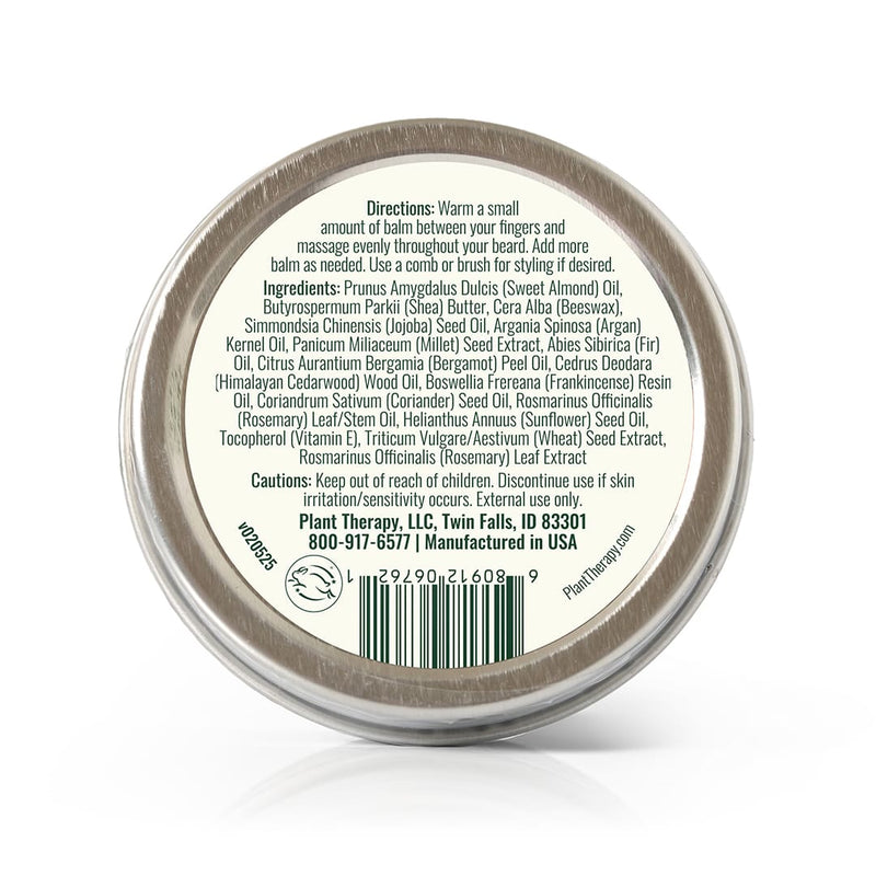 Plant Therapy Hair Therapy Refresh & Smooth Beard Balm Hair & Skin Care White Smoke 1.7 oz