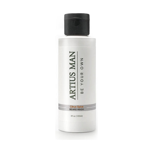 Artius Man Citrus Spice Beard Wash – Warm Spice and Sweet Citrus Beard Cleanser (4 oz) Light Gray 4 oz.