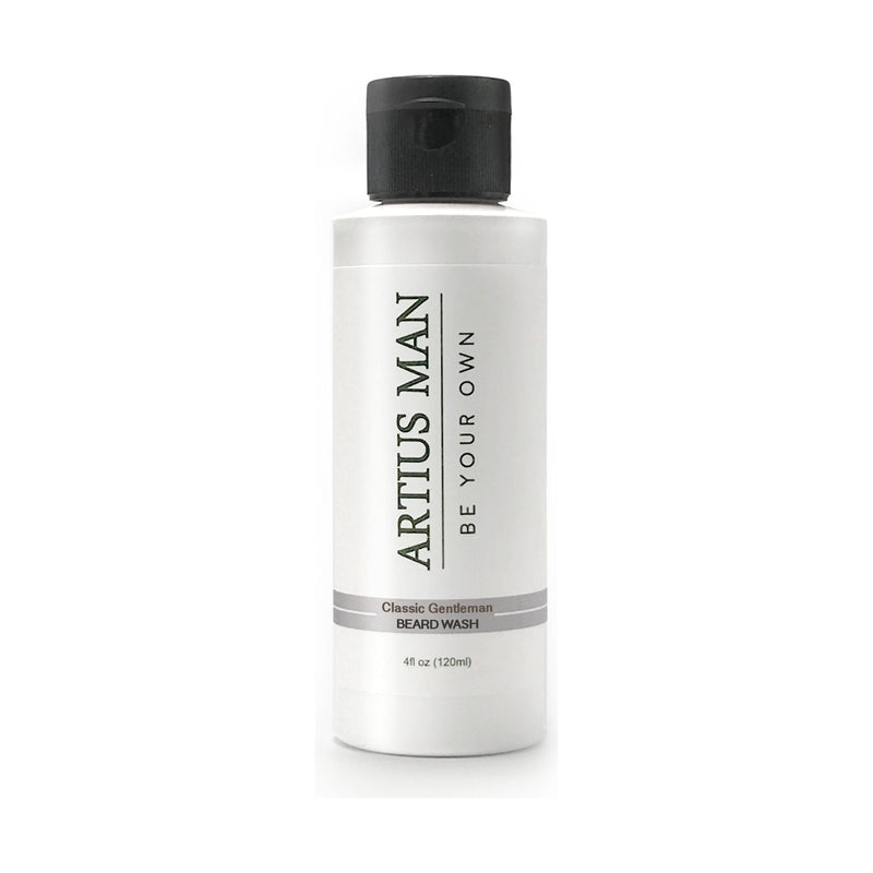 Artius Man Classic Gentleman Sandalwood Beard Wash – Pure Sandalwood Beard Cleanser (4 oz) Light Gray 4 oz.