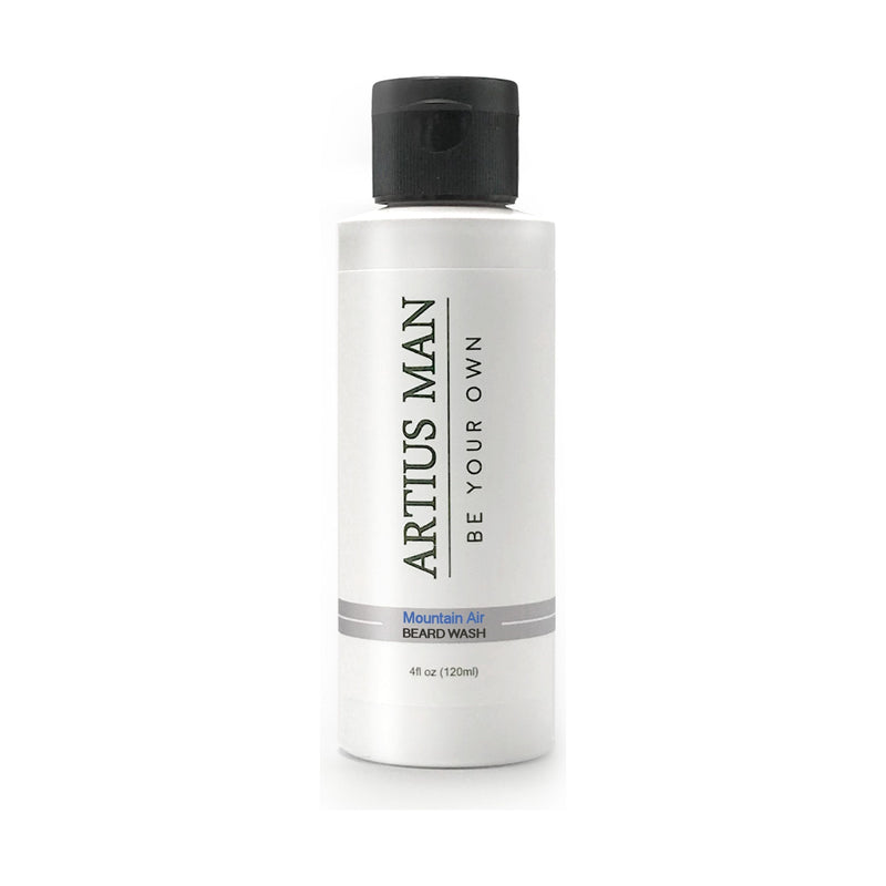 Artius Man Mountain Air Beard Wash – Pine and Spearmint Beard Cleanser (4 oz) Beard Wash Light Gray 4 oz.