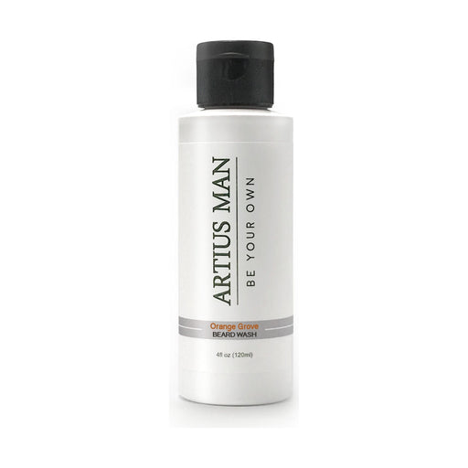 Artius Man Orange Grove Beard Wash – Fresh Citrus and Woodsy Beard Cleanser (4 oz) Beard Wash Light Gray 4 oz.