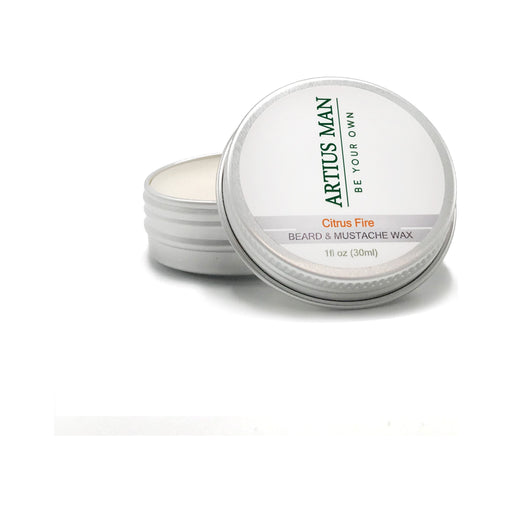 Artius Man Citrus Fire Beard and Mustache Wax Beard & Mustache Wax Light Gray