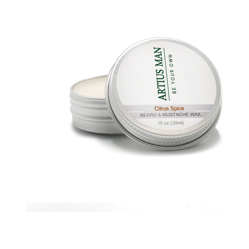 Artius Man Citrus Spice Beard and Mustache Wax Beard & Mustache Wax Light Gray