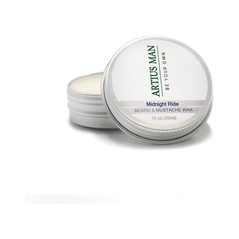 Artius Man Midnight Ride Beard and Mustache Wax Beard & Mustache Wax Light Gray