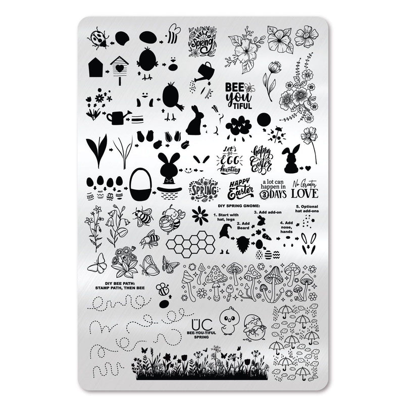 UberChic Beauty Bee-You-Tiful Spring Stamping Plate Lavender