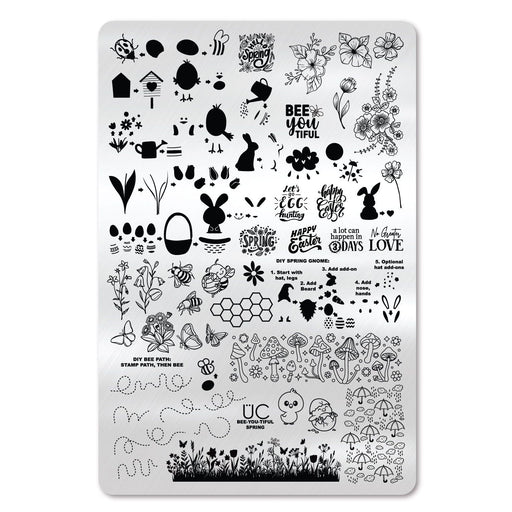 UberChic Beauty Bee-You-Tiful Spring Stamping Plate Lavender