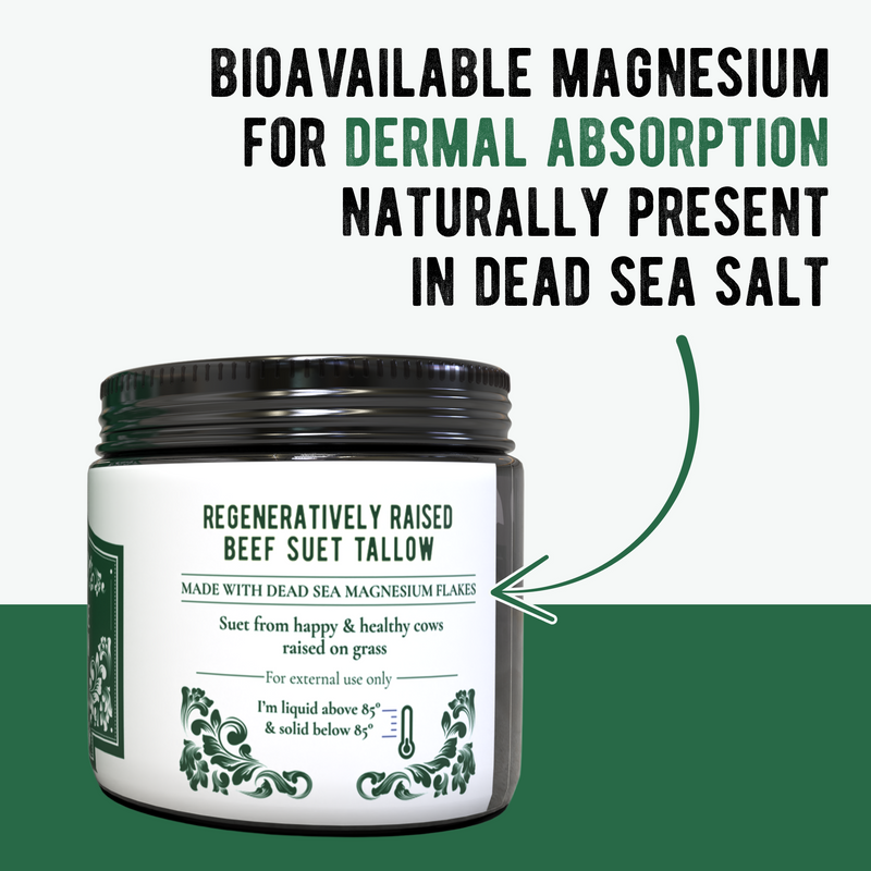 Grazly Dead Sea Magnesium & Tallow Balm White Smoke Unscented / 1 Jar,Unscented / Buy 2 Get 1 Free,Unscented / Buy 3 Get 2 Free,Vanilla / 1 Jar,Vanilla / Buy 2 Get 1 Free,Vanilla / Buy 3 Get 2 Free