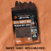 Elijah's Xtreme Beer Maple BBQ Beef Jerky - 6 bags (1lb) Beef Jerky Sandy Brown