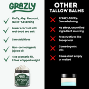 Grazly Dead Sea Magnesium & Tallow Balm Black Unscented / 1 Jar,Unscented / Buy 2 Get 1 Free,Unscented / Buy 3 Get 2 Free,Vanilla / 1 Jar,Vanilla / Buy 2 Get 1 Free,Vanilla / Buy 3 Get 2 Free