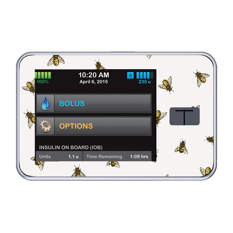 Peelz Bees for Tandem t:slim Peelz/Stickers White Smoke