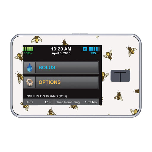 Peelz Bees for Tandem t:slim Peelz/Stickers White Smoke