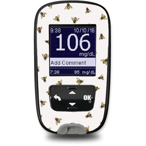 Peelz Bees for the Accu-Chek Guide Glucometer Peelz/Stickers White Smoke