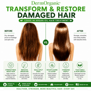 DermOrganic Official Shop Leave-in Treatment with Argan Oil Treatments White Smoke 4 fl oz (120ml),Duo Pack (2 Bottles of 4 fl oz / 120ml)
