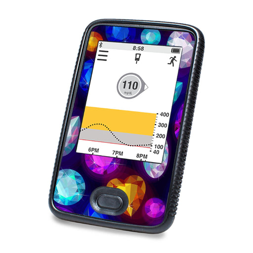 Peelz Bejeweled DEXCOM G6 Touchscreen Receiver Peelz/Stickers White Smoke