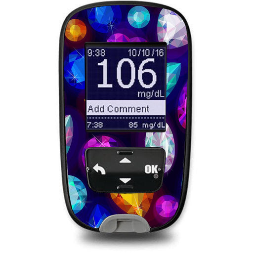 Peelz Bejeweled Sticker for the Accu-Chek Guide Glucometer Peelz/Stickers White Smoke