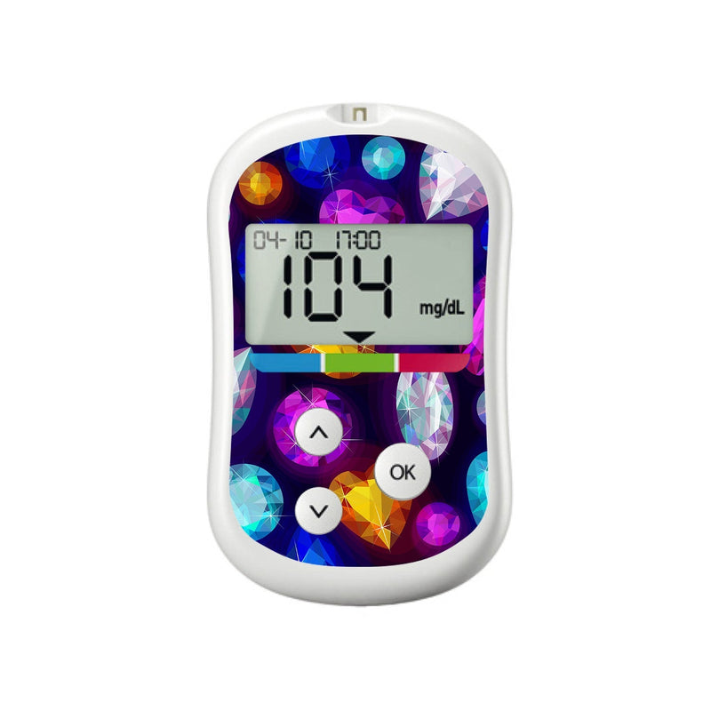 Peelz Bejeweled for OneTouch Verio Flex Glucometer Peelz/Stickers White Smoke