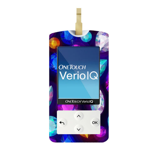 Peelz Bejeweled for OneTouch Verio IQ Glucometer Peelz/Stickers White Smoke