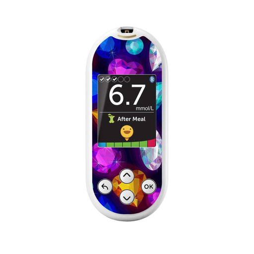 Peelz Bejeweled for OneTouch Verio Reflect Glucometer Peelz/Stickers White Smoke