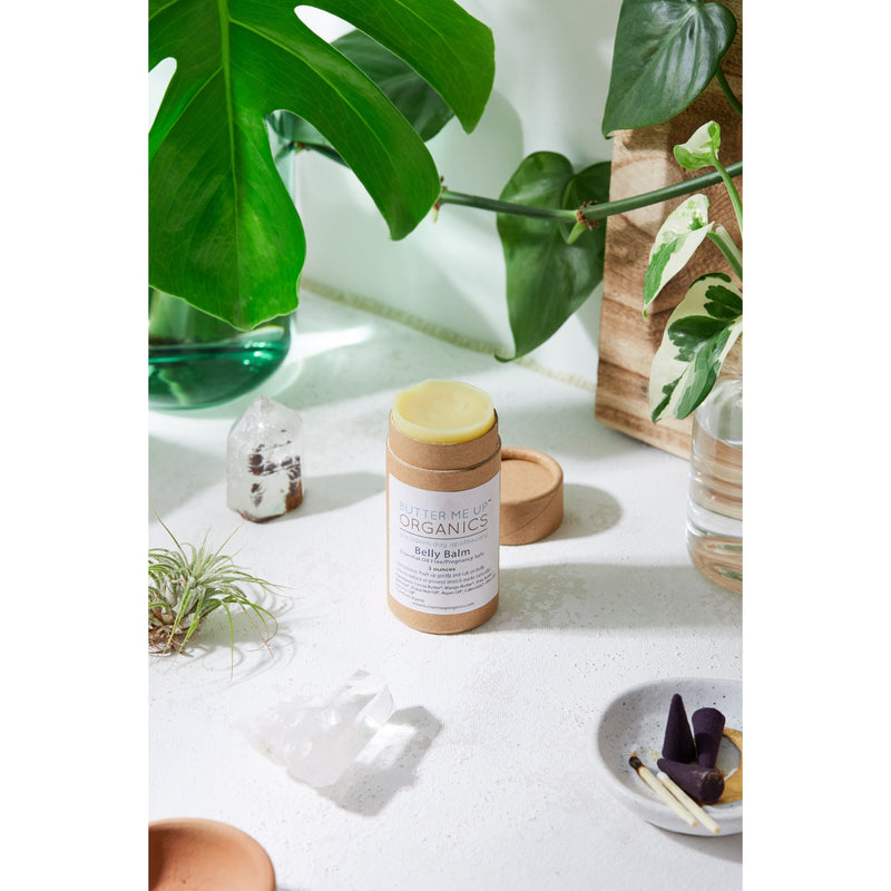 Butter Me Up Organics Belly Balm / Organic Pregnancy Balm / Strech Mark Balm Body, baby Light Gray