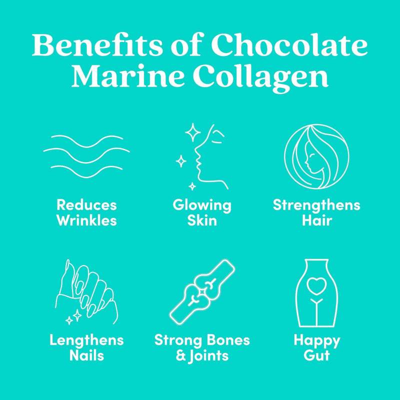 Further Food Chocolate Marine Collagen Powder Collagen Dark Turquoise 1 Pack,2 Pack,3 Pack