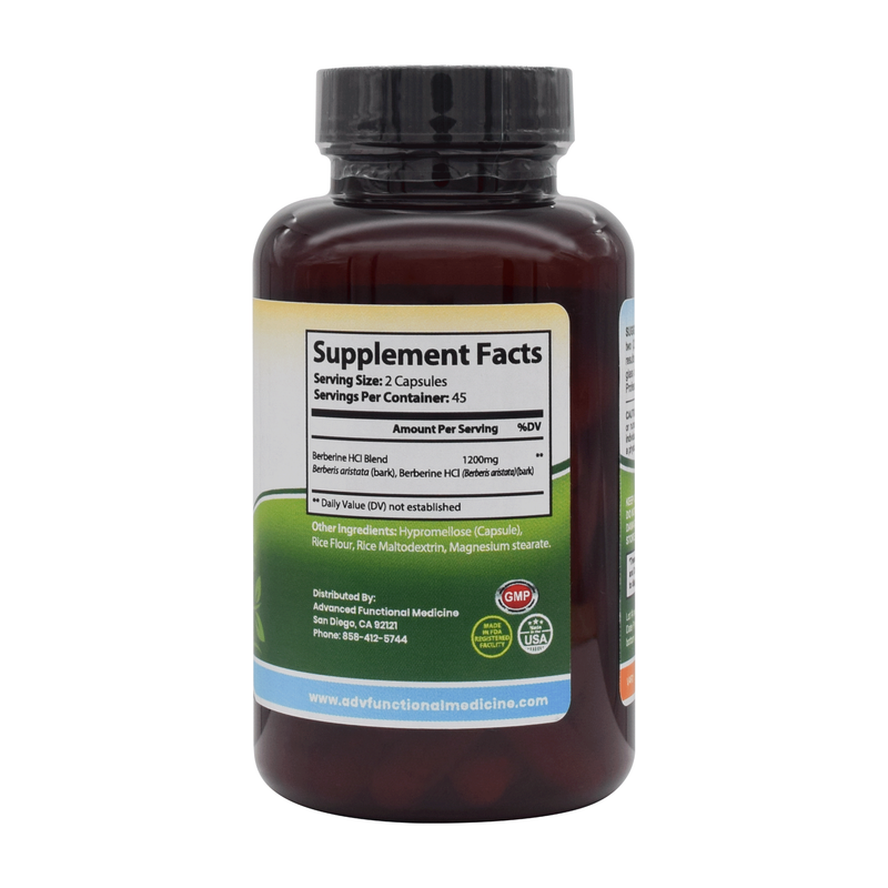 Advanced Functional Medicine Supplements Berberine 90ct. (supports metabolism, may assist in healthy A1c levels) Dark Slate Gray