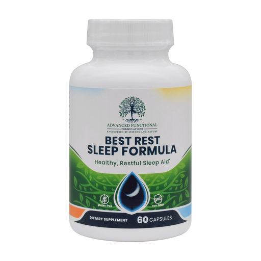 Advanced Functional Medicine Supplements Best-Rest Sleep Formula 60ct. (all natural superior sleep aid) Gray