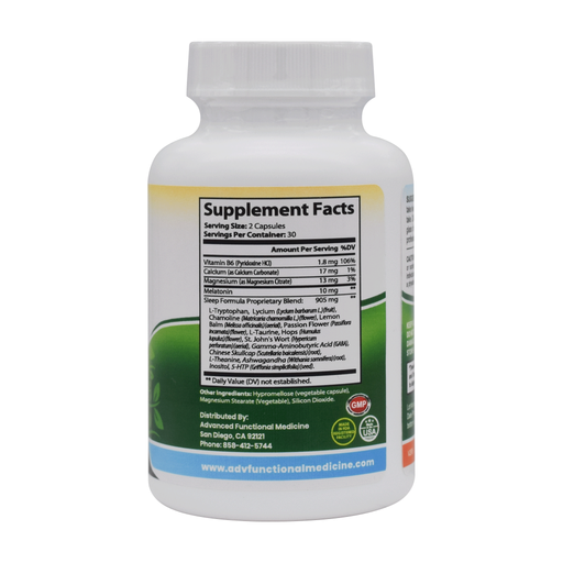 Advanced Functional Medicine Supplements Best-Rest Sleep Formula 60ct. (all natural superior sleep aid) Gray