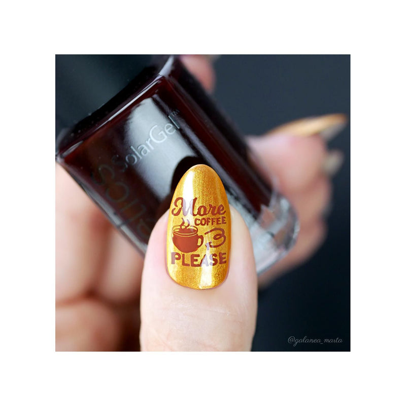 UberChic Beauty Better With Coffee Stamping Plate Tan