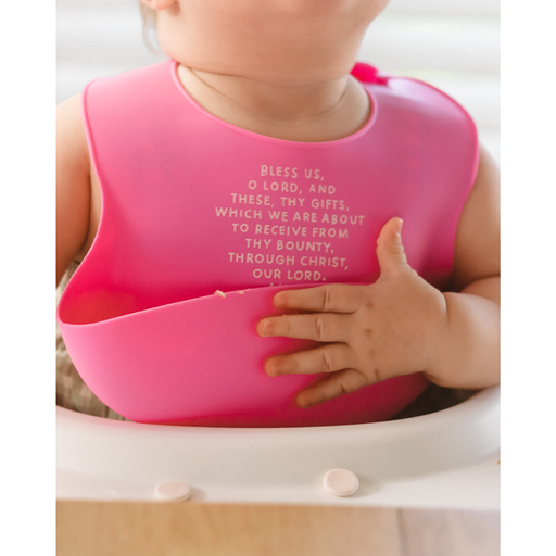 Be A Heart Meal Blessing Silicone Bib Bibs Lavender Butter Yellow,Sage Green,Smoky Blue,Peach,Powder Blue,Cornflower Blue,Rose Pink,Mustard Yellow,Bubblegum Pink,Ube Purple