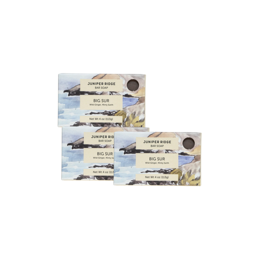 Juniper Ridge Big Sur Bar Soap 3-Pack Bar Soap White Smoke