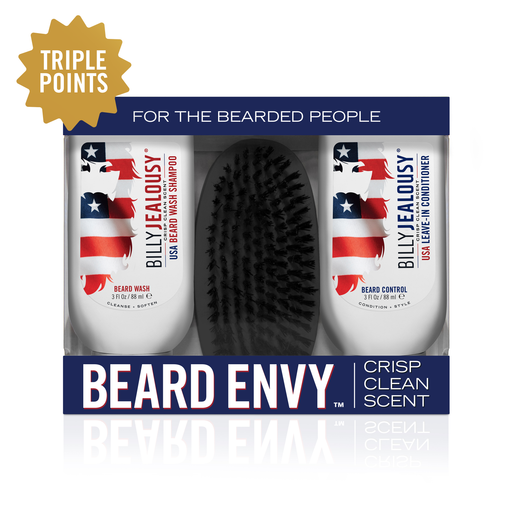 Billy Jealousy USA Beard Envy Kit Beard White Smoke