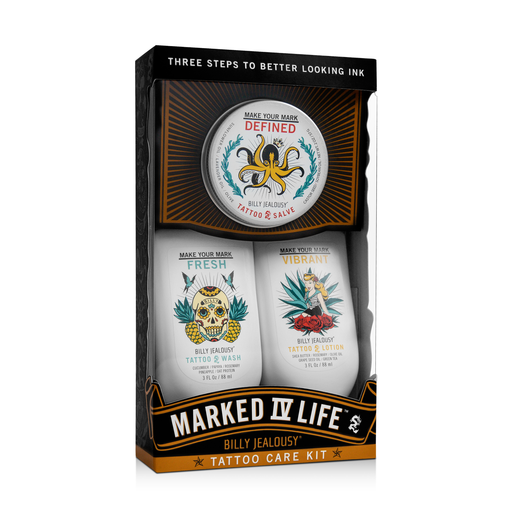 Billy Jealousy Marked IV Life Tattoo Care Kit Tattoo Gray