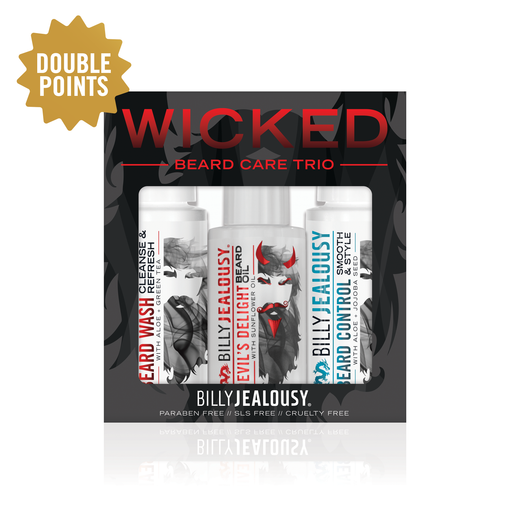 Billy Jealousy Wicked Beard Care Trio Kit Beard White Smoke