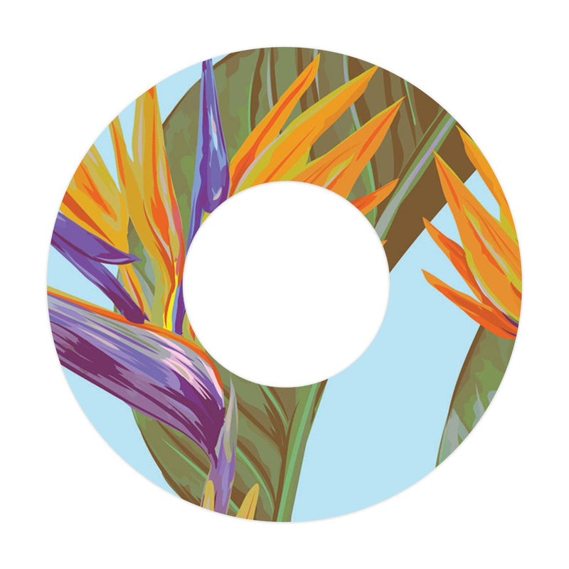Peelz Birds of Paradise Patch  Tape Designed for the FreeStyle Libre 2 Patch Medical Tape White Smoke 1-Pack Libre
