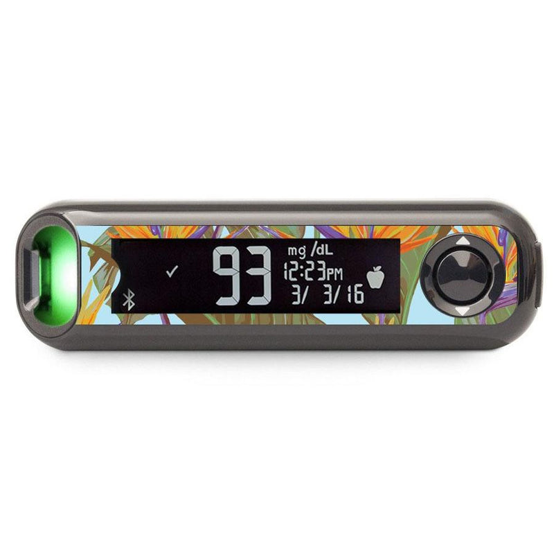 Peelz Birds of Paradise for Bayer Contour© Next One Glucometer Peelz/Stickers Dark Slate Gray