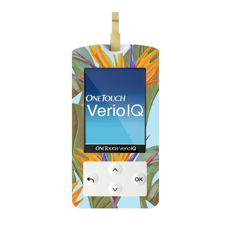 Peelz Birds of Paradise for OneTouch Verio IQ Glucometer Peelz/Stickers White Smoke