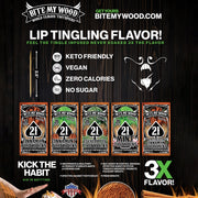 BiteMyWood Flavored Birchwood Toothpicks Variety Pack, 21-Count Resealable Bags Beauty & Personal Care - Nasal & Oral Care - Dental Floss & Picks Tan Get All 5,Cinnamon,Cinnamint,Eucalyptus,Mint,Wintergreen