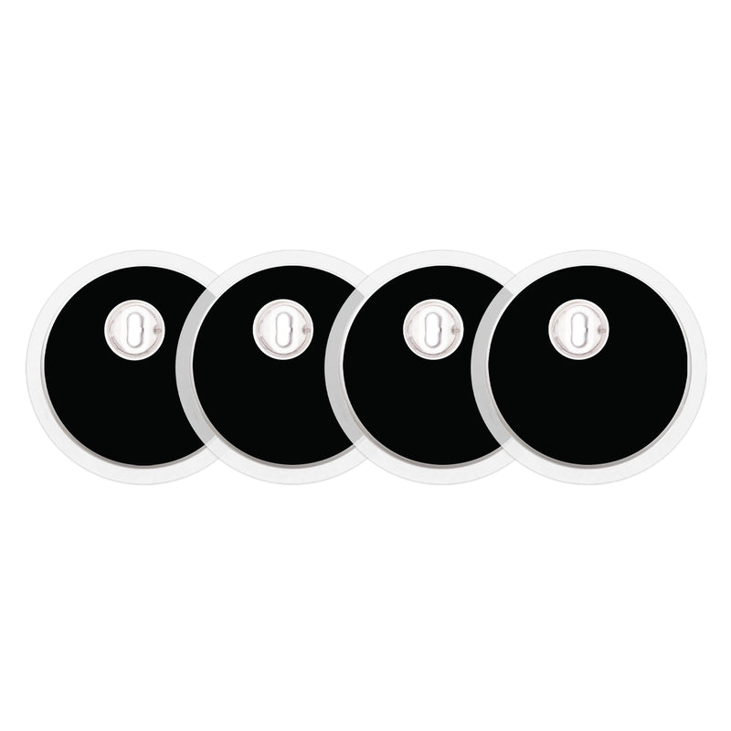 Peelz Black Sticker Designed for the FreeStyle Libre 3 Plus & Lingo  Sensor Peelz/Stickers Black 4-pack (Set of 4 Stickers)